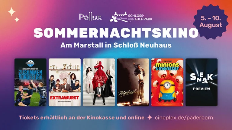 Sommernachtskino in Paderborn: Sechs Abende unter freiem Himmel