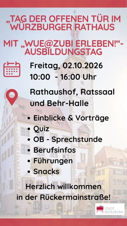 Würzburger Rathaus: Blick hinter die Kulissen am 2. Oktober